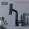 0Digital Temperature Display FaucetFEATURES:


3-in-1 360° Swiveling Waterfall Tap: Experience ultimate flexibility with our versatile faucet design. With a liftable and 360° rotatable feature, along Digital Temperature Display Faucet