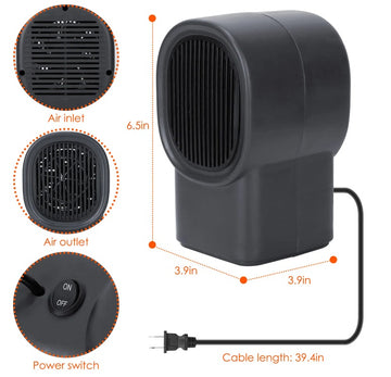 500W Portable Electric Space Heater