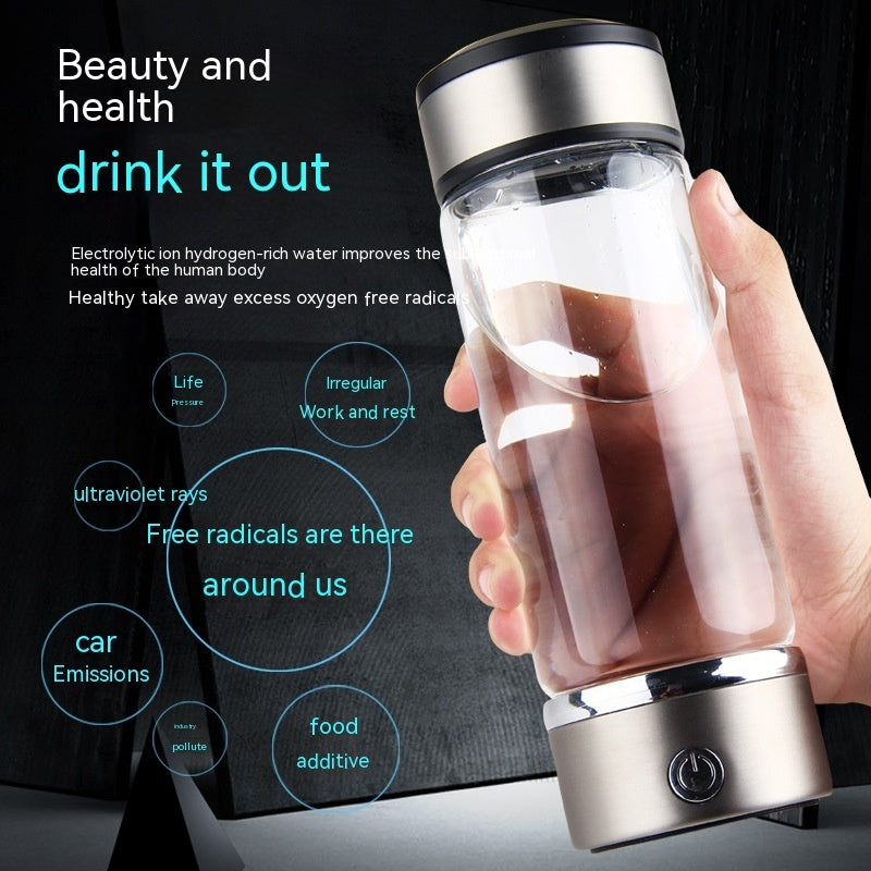 0Hydrogen Water Generator BottleFEATURES:

Compact Design: The water generator bottle features a compact and beautiful design, making it easy to carry and use wherever you go. It is perfect for homHydrogen Water Generator