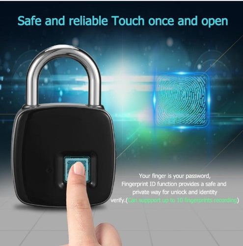 0Waterproof Fingerprint PadlockFEATURES:


Intelligent Fingerprint Recognition: The padlock utilizes advanced fingerprint recognition technology, allowing you to unlock it with your registered finWaterproof Fingerprint Padlock