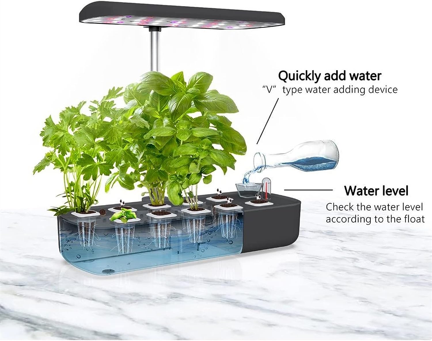 0Hydroponic Smart Plant PotFEATURES:


Hydroponic System: The smart plant pot utilizes a hydroponic system, which means that plants are grown in a nutrient-rich water solution instead of soil.Hydroponic Smart Plant Pot